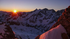 Wschód słońca z przełęczy Col de la Neiges 3348m.