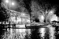 Firenze à noite em preto e branco
