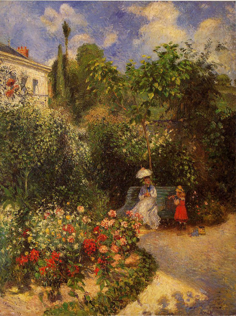 The Garden at Pontoise by Camille Pissarro, 1877