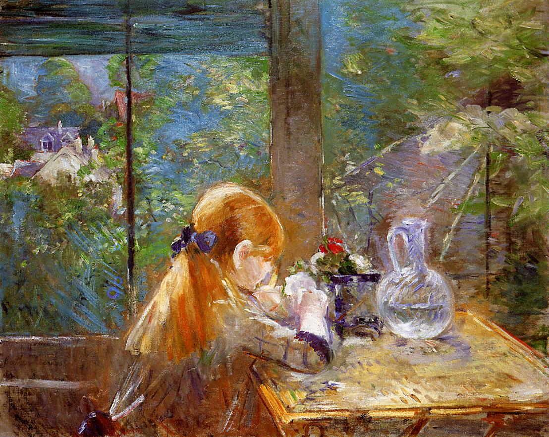On the Veranda by Berthe Morisot, 1884