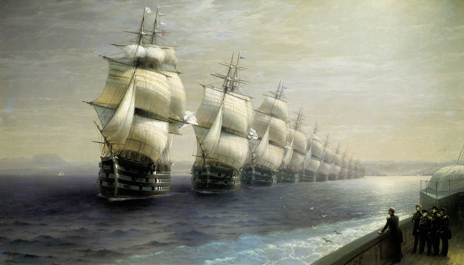 Parade of the Black Sea Fleet by Ivan Aivazovsky, 1849