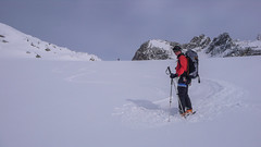 Zjazd lodoowcem Verdetta di Fellaria z przełęczy Passo Marinelli Orientale - Piotr.