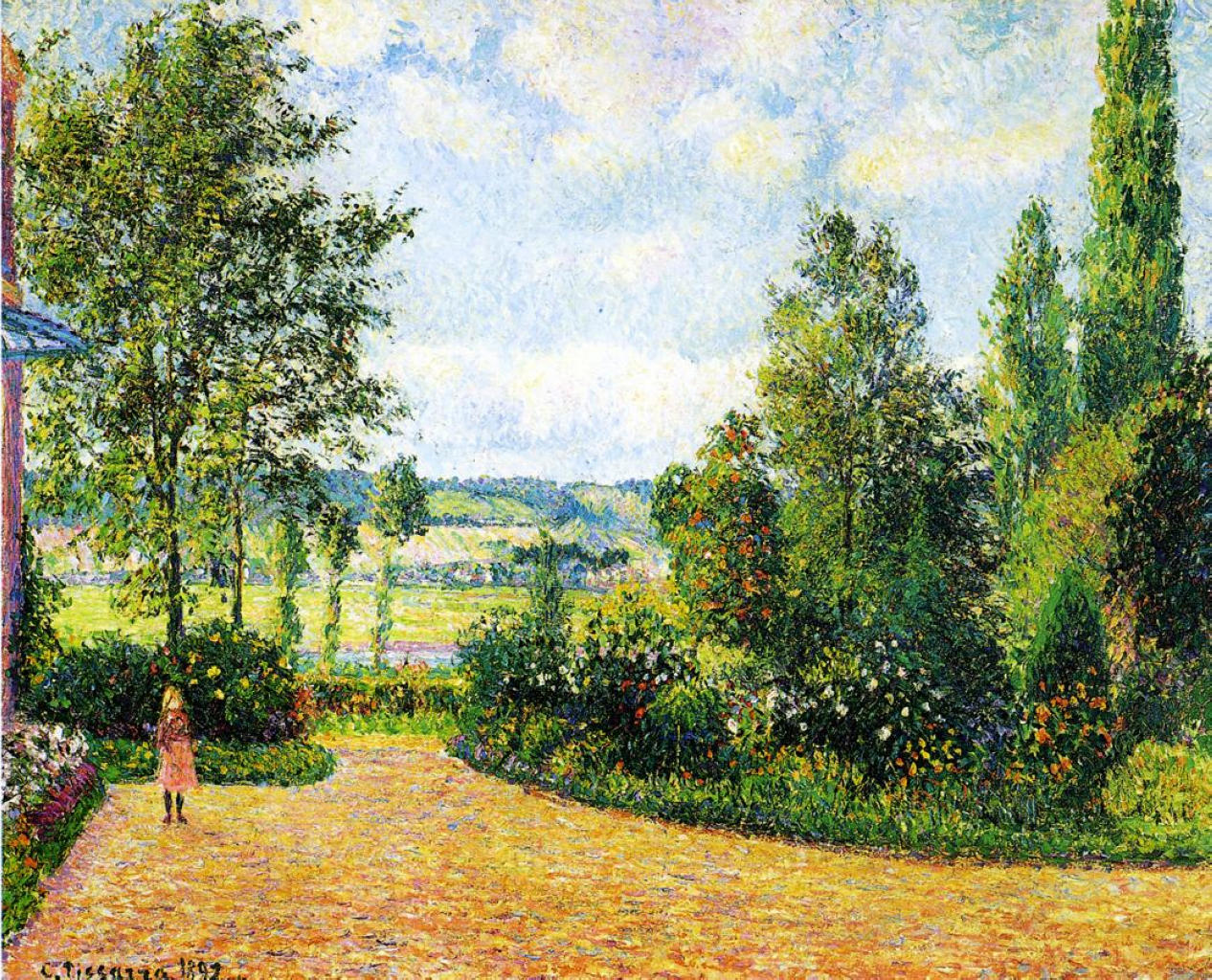 Mirbeau's Garden, the Terrace by Camille Pissarro, 1892