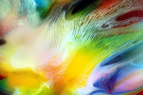 Colourful Fluid Painting Detail