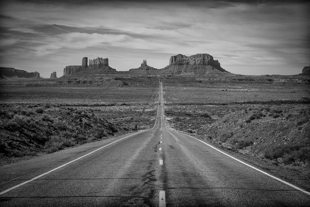 Approaching Monument Valley on Highway 163, Utah