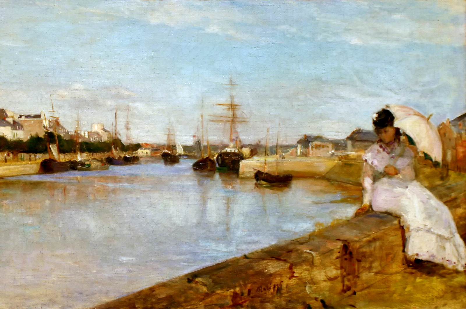 The Harbor at Lorient by Berthe Morisot, 1869