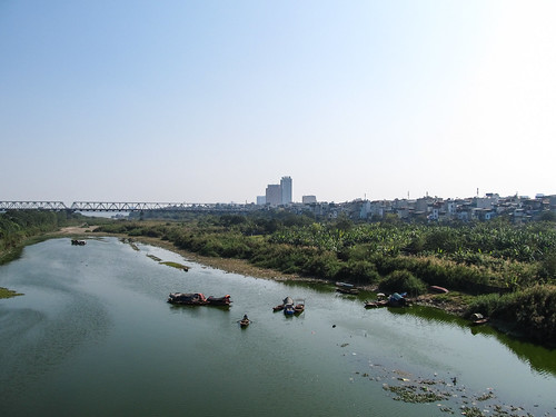 Hanoi: vue du pont Long Biên