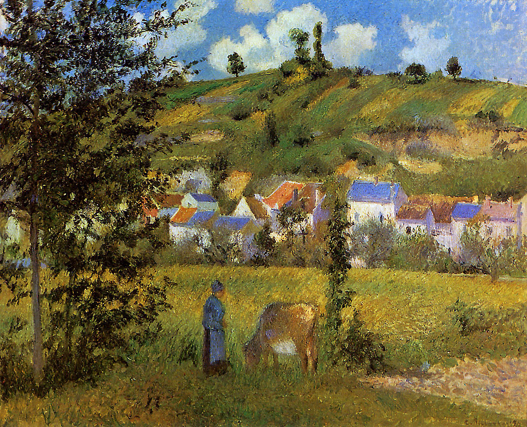 Landscape at Chaponval by Camille Pissarro, 1880