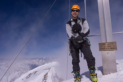 Paweł na najwyższym szczycie Tyrolu - Wildspitze 3770m