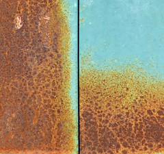 Rust on turquoise