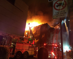 Fire & Demolition of 91 King & 648-650 Wellington, Montreal