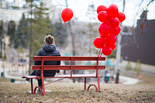 Park Bench and Balloons #imaginED
