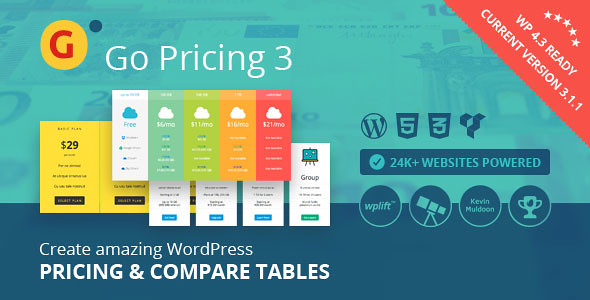 Go Pricing - WordPress Responsive Pricing Tables v3.2