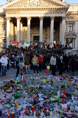 Bruxelles - Hommmages aux victimes des attentats