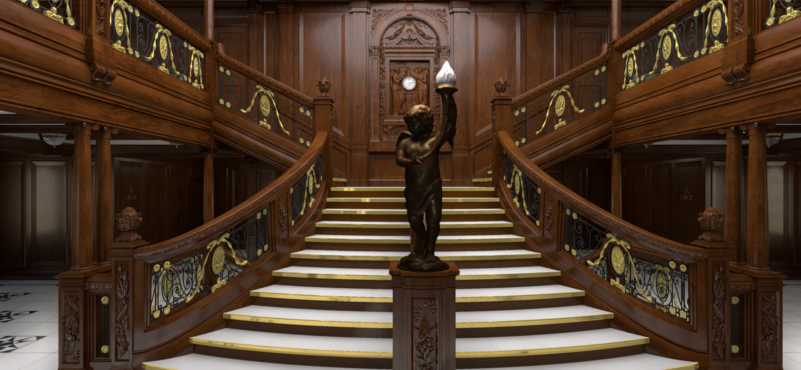 Grand Staircase. Credit Titanic Belfast