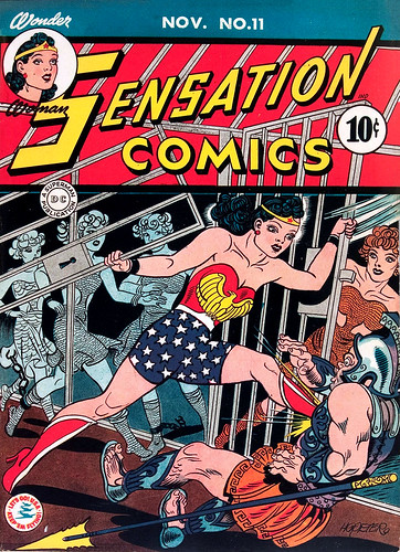Sensation Comics #11 (1942) cover by H. G. Peter