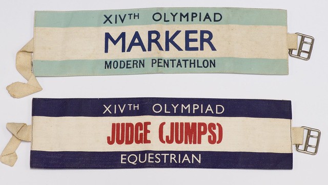 奥运会现代五项比赛监督官员佩戴的布制臂章, 伦敦, 1948年7月30日- 8月4日(现代五项J/4/1)