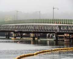 New and Temporary City Island Bridges over Eastchester Bay, Rodman's Neck - City Island, Bronx, New York City