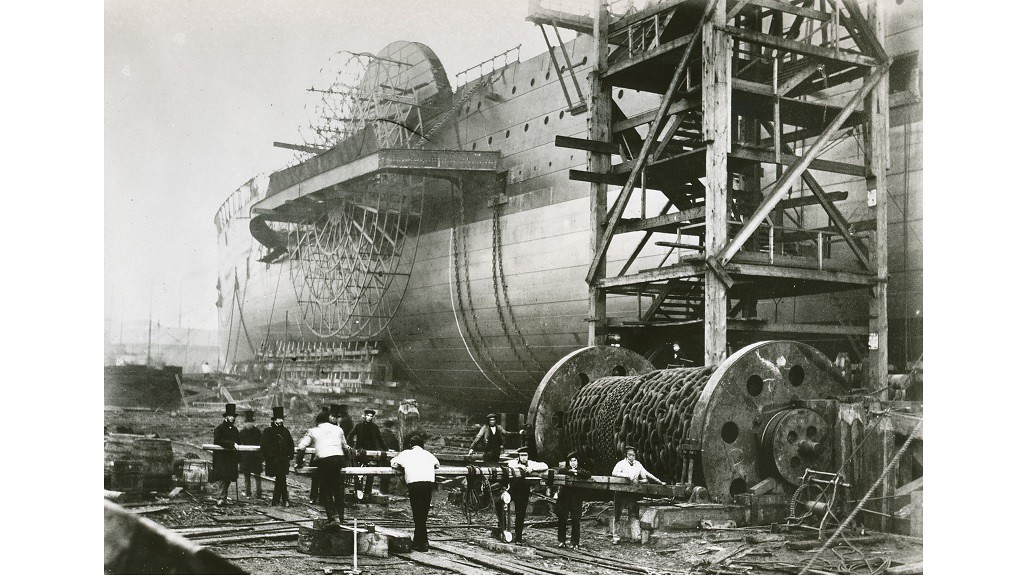 大东方轮船的建造，1855-1857年(霍林沃斯E/24) 
