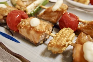 日式醬燒鮭魚丁串