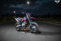 Supermoto Bike Nachtshooting
