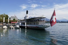 Ships on lakes in Switzerland