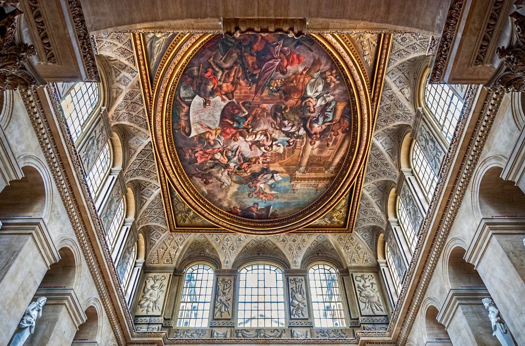Ceiling of the Great Hall, Blenheim Palace. Credit Gary Ullah