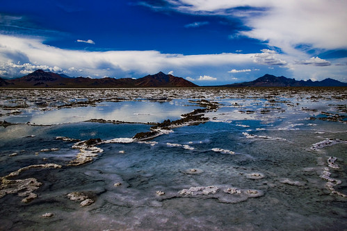 Bonneville Salt Flats, state of Utah, USA