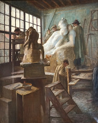 L'atelier de Rodin de C. Weisser (Musée Camille Claudel, Nogent-sur-Seine)
