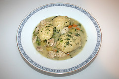 Chicken vegetable stew with dumplings / Hähnchen-Gemüse-Eintopf mit Klößchen