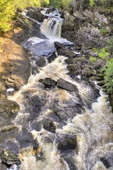 Roggie Falls, river Black Water, Highland, Scotland, UK