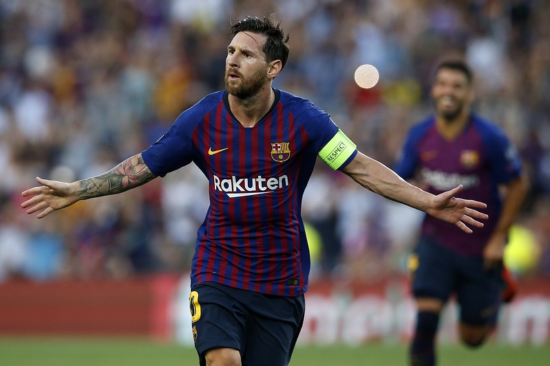 Lionel Messi幫助巴薩挺進歐冠8強，也不忘盛讚C羅的演出。（達志影像資料照）