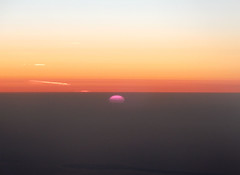 flight, sunset