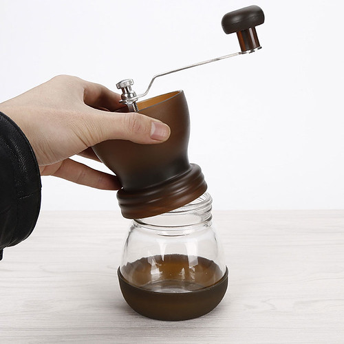 Plastic manual coffee grinder L-Beans with ceramic burr