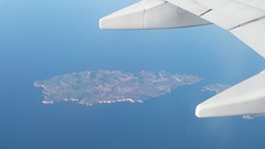 Las islas de Malta vistas desde el aire. (Las alas de Horus nos transportaban a Egipto).