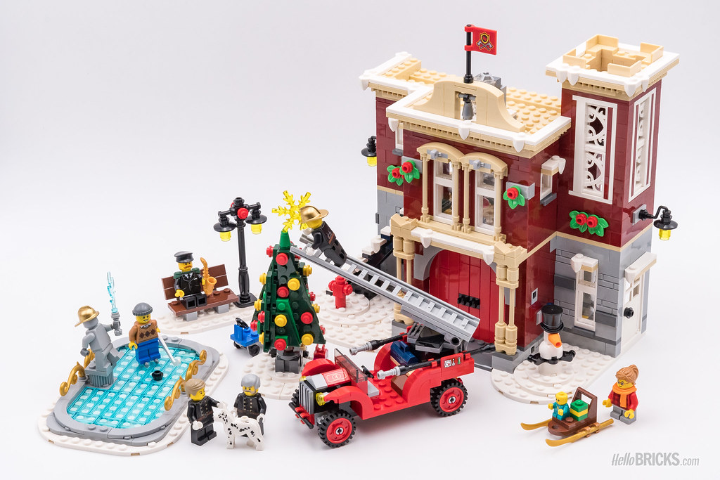 REVIEW LEGO Creator Expert 10263 Winter Village Fire Station : la caserne  de pompiers de Noël - HelloBricks