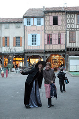 FR18 1268 Stephanie & her mother. Halloween. Mirepoix, Ariège