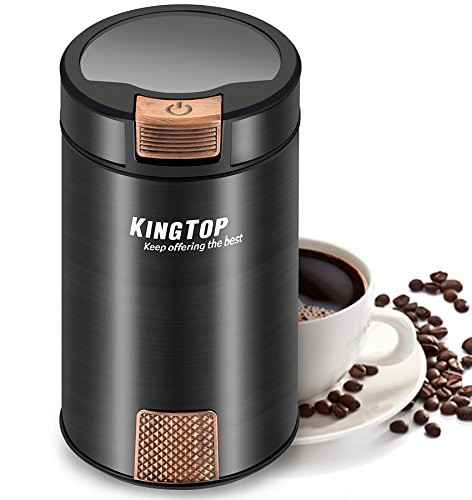 Cheap Coffee Grinder Electric 200W KINGTOP Fresh-Grind Coffee Bean Grinder with Stainless Steel Blade for Bean Seed Nut Spice Herb Pepper [2 Years Warranty]