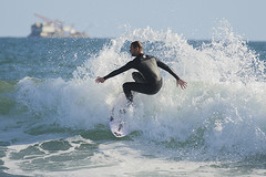 Surfers at Topanaga Beach 101118