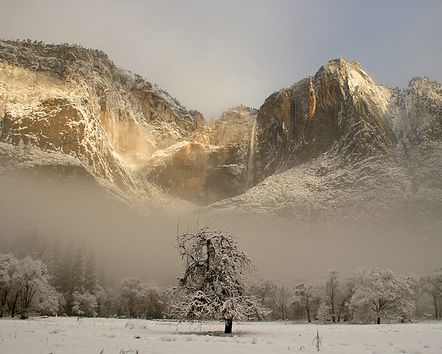 Yosemite Falls in Winter
