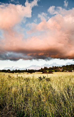 sunset sky field grass clouds landscape hawaii atmosphere maui pasture upcountry pukalani