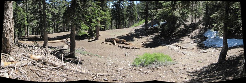 Panorama of Kelly Camp on Sunday after all of the weekend warriors left