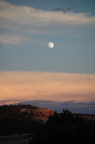 sunset moon newmexico elmorro