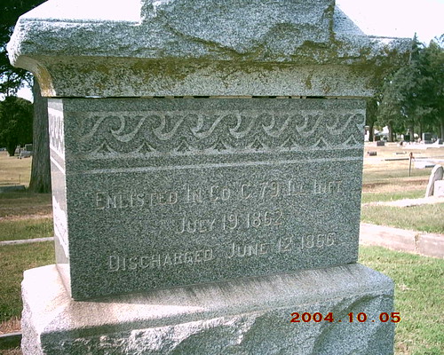 illinois union hobby biography obituary civilwarveteran williammiller elmwoodcemetery tombstonephoto coc79thillinfantry enlistedjuly191862 dischargedjune121865 chanutekansas