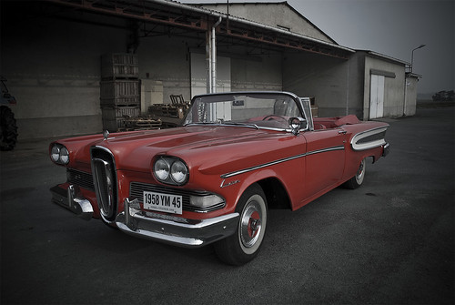 red ford car rouge classiccar automobile edsel convertible american 1958 v8 citation cabriolet americancar