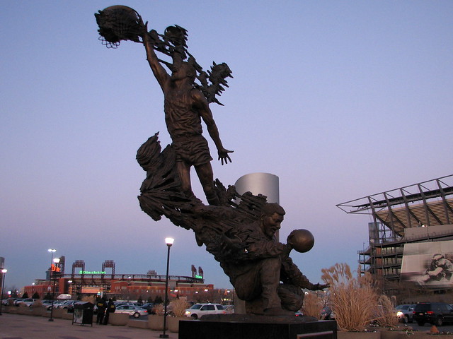 Wilt Chamberlain Statue At Wachovia Center - Philadelphia, Pennsylvania 2
