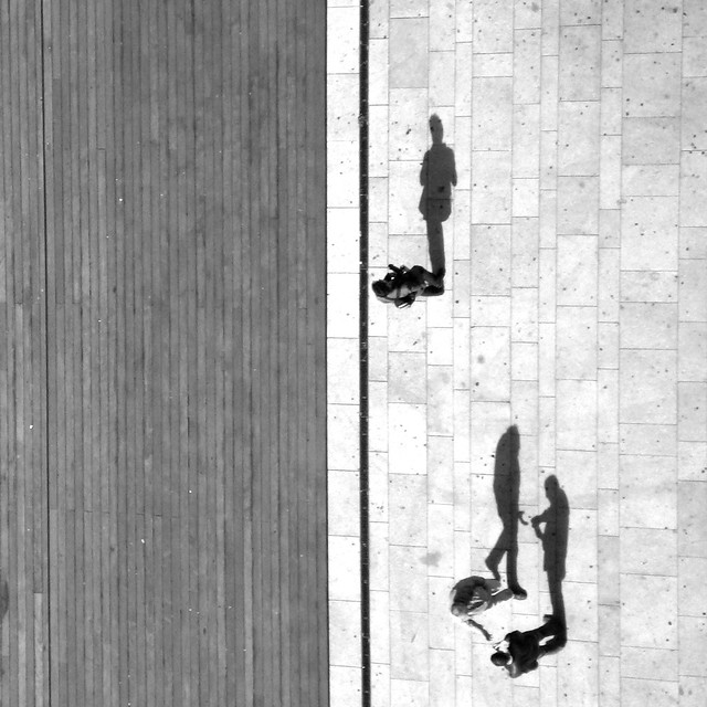 From above... my squared edition - Great Examples of Shadows in Street Photography