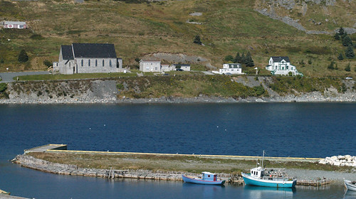 church marina newfoundland harbour shoreline ferryland