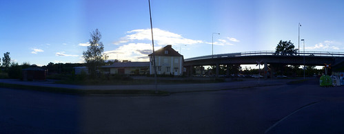 street bridge sunset sky panorama building sweden Åmål