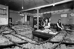Employees sort mail into sacks in the Lethbridge Post Office